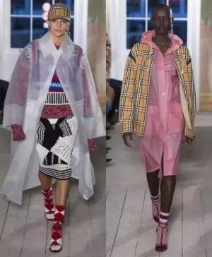 পিভিসি Burberry স্বচ্ছ ফ্যাশন কোট